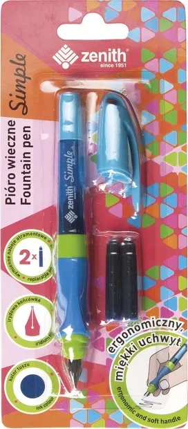 Set stilou și reumplere Zenith Simple - sortiment
