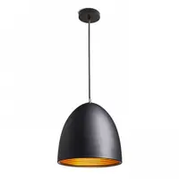 CARISSIMA 30 Corp de iluminat suspendat mat negru/gold 230V E27 42W