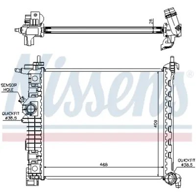 Radiator, racire motor NISSENS 630735