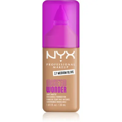 NYX Professional Makeup Make ‘Em Wonder make-up usor matifiant culoare 17 Medium olive 30 ml