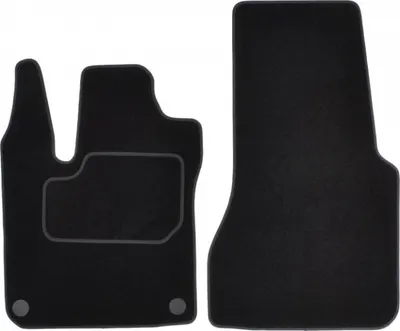 Covorase auto (fata, velur, 2 bucati, culoare negru) SMART FORTWO dupa 2014