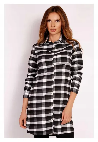Camasa de dama L002 - - Alb/Negru