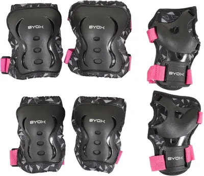 Set de protectori pentru copii Byox - Dazzle, class B, 25-50 kg, roz