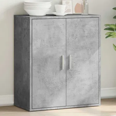 vidaXL Servantă, gri beton, 79x38x80 cm, lemn compozit