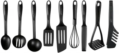 Set de 9 ustensile de bucătărie Tefal - Bienvenue K001S925, negre