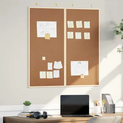 vidaXL Tablă de Anunțuri 100 x 100 x 1,4 cm Lemn masiv de pin Maro
