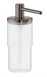 Dozator sapun lichid Grohe Atrio 40306A03, 160 ml, sticla, metal, fara suport, lucios, Grafit