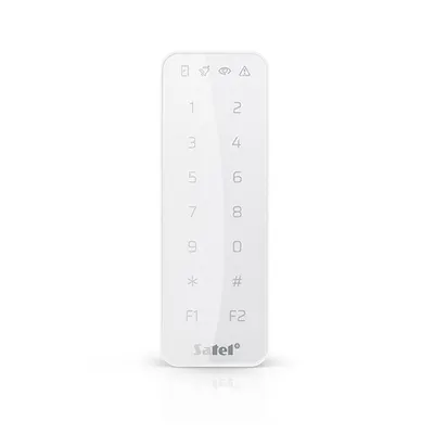 Tastatura de partitie cu cititor proximitate Satel Integra SO-MF5-W, Mifare, 13.56 MHz, cod PIN, card, buzzer, alb
