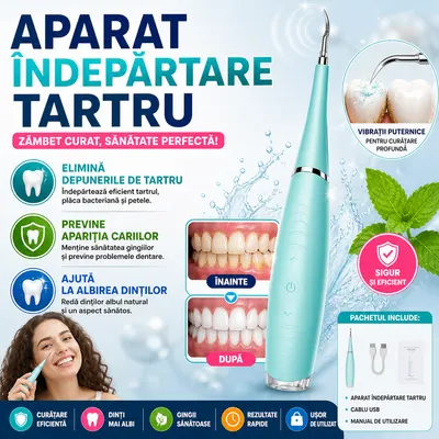 Dispozitiv electric pentru indepartarea depunerilor de tartru, Turcoaz