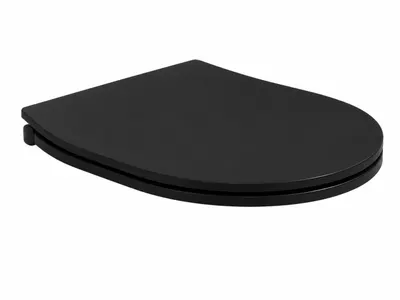 Capac vas wc cu soft close, quick release, negru mat, Hatria Planeta