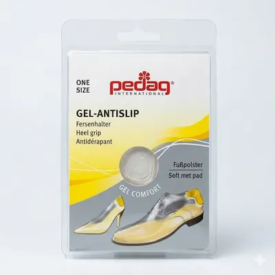 Protecție din gel antiderapant pentru călcâi Pedag Gel-Antislip Art 138, mărime universală