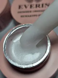 Shimmer Obsession Gel Everin 50gr- Milky White cu Sclipici 01 - SO-01-50