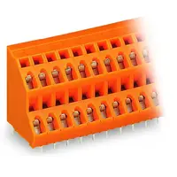 Double-deck PCB terminal block; 2.5 mm²; Pin spacing 5.08 mm; 2 x 2-pole; CAGE CLAMP®; 2,50 mm²; orange