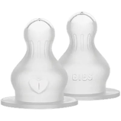 BIBS Silicone Bottle Nipple tetină pentru biberon Medium Flow 2 buc