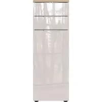 Dulap de baie crem înalt/îngust cu aspect lucios 39x112 cm Tavira – Germania