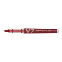 Pix cu varf Roller, Pilot, V7, Hi-Tecpoint, reincarcabil, Rosu, 0.7 mm