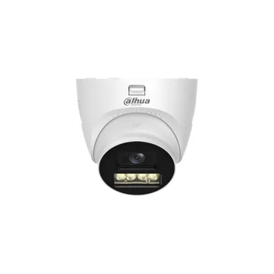 Camera supraveghere exterior Dome HDCVI cu iluminare duala Dahua HAC-HDW1200TQ-IL-T-0280B-DIP, 2 MP, 2.8 mm, IR/lumina alba 40 m, microfon si difuzor