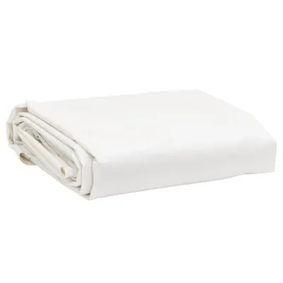 vidaXL Prelată, alb, Ø 2,6 m, 650 g/m²