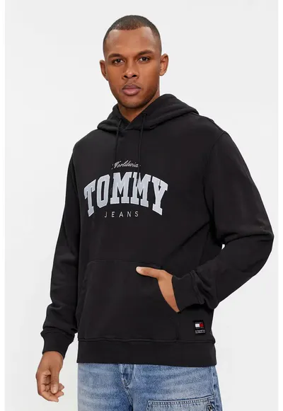 Hanorac cu imprimeu logo Varsity - Negru
