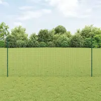 vidaXL Stâlp de gard încorporat 11 buc. Verde 180 cm