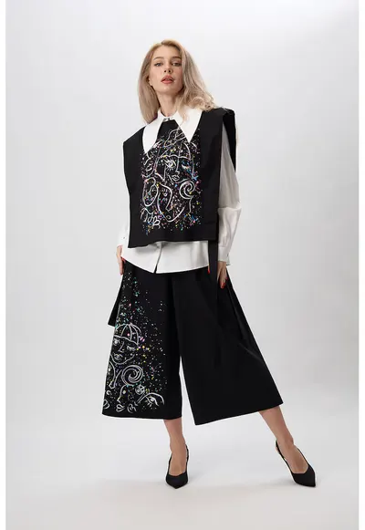 Pantaloni largi pictati manual Zenith
