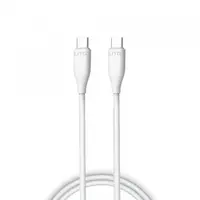 Cablu Date si Incarcare USB-C - USB-C Lito LD03, 60W, 1m, Alb