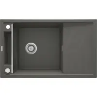 Chiuveta bucatarie compozit dreptunghiulara cu picurator antracit mat Deante Magnetic