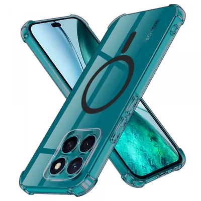 Husa MagSafe pentru Honor X8c, Techsuit, Shockproof Clear, Fumurie