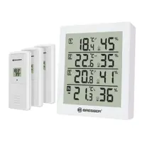 Statie meteo Bresser 7000020GYE000, termometru, higrometru, 3 senzori externi