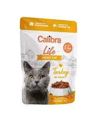 CALIBRA Cat Life Pouch Adult Turkey in gravy 85 g curcan in sos hrana pentru pisici
