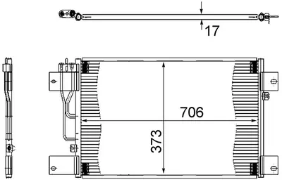 Condensator A C 720x390x16 potrivit SCANIA G I, P I, P,G,R,T, R I, T 01.03