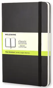 Agenda de buzunar cu coperti tari Moleskine Classic – Neagra, file albe