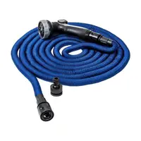 Furtun de Gradina Extensibil, cu Pistol de Udat, 7 Moduri Diferite, Albastru, 5-15 m