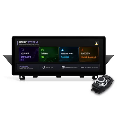 Navigatie BMW X1 E84 (2009-2015), Linux OS OEM, Varianta iDrive, CarPlay Android Auto Wireless, MirrorLink, Camera AHD, 12.3 Inch