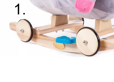 Balansoar copii 2in1 Doris Elefantel Roz din plus cu roti si scaunel,spatar confortabil,centuri de siguranta,greutate maxim admisa 30kg