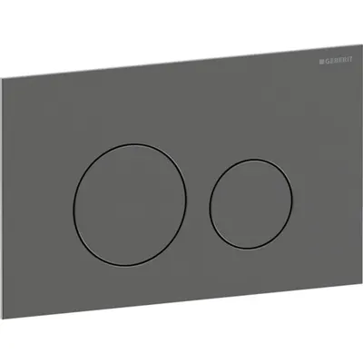 Clapeta actionare dubla rezervor wc, negru crom periat, Geberit Sigma40