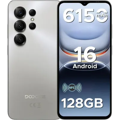 Telefon Doogee Note 56X Pro, 4G, Octa-Core, 6.56 HD+ 90Hz, 4GB RAM, 128GB, NFC, 6150mAh, Android 16, Mist Gray