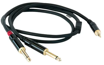 Cablu Master Audio - RCA381, 2x 6.3 mm/3.5 mm, 1 m, negru