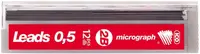 Mini grafit pentru creion automat Ico - 0.5 mm, 2B