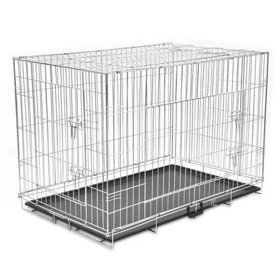 vidaXL Cușcă pentru câini pliabilă, metal, XXL
