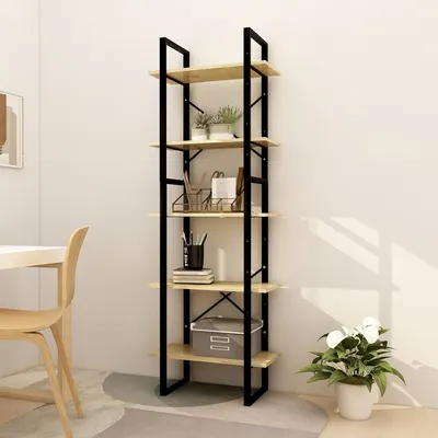 vidaXL Bibliotecă cu 5 rafturi, 60x30x175 cm, lemn masiv de pin