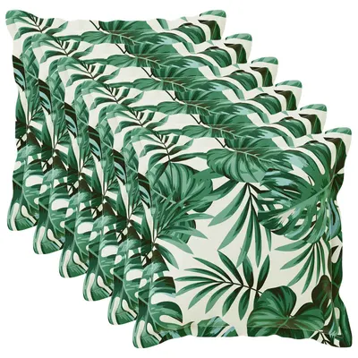 vidaXL Husă pentru pernă 6 buc. HOUTEN Model cu frunze 80 x 80 cm