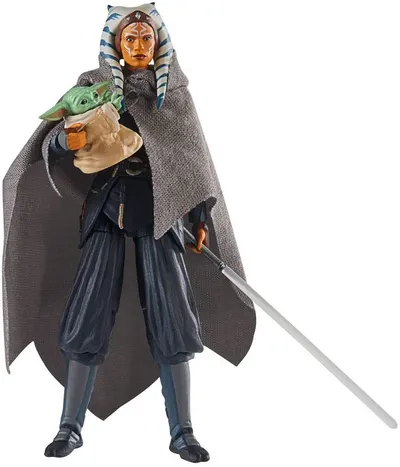 Figurina de actiune Hasbro Television: The Mandalorian - Ahsoka Tano & Grogu (Vintage Collection), 10 cm
