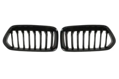 Grila radiator Dreapta/Stanga potrivit BMW X2 (F39) 1.5-2.0D dupa 2017 - (Set 2 bucati, pachet M, negru lucios)