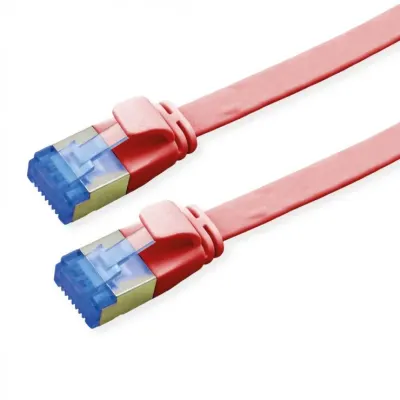Cablu de retea RJ45 extra flat FTP cat.6A 2m Rosu, Value 21.99.2122