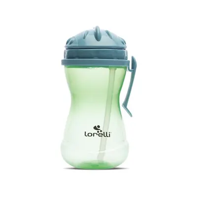 Cana sport cu clips lateral, pai moale si flexibil, capac de protectie rotativ, 360 ml, Blue Green