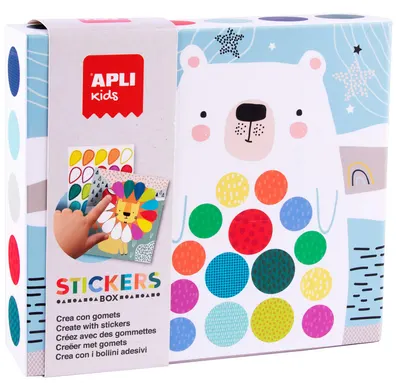 Joc cu stickere si forme geometrice Apli Kids - Ursulet