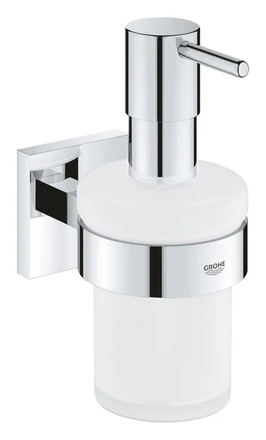 Dozator sapun lichid Grohe Start Cube 41098000, 160 ml, montare pe perete, fixare ascunsa, suport, Crom
