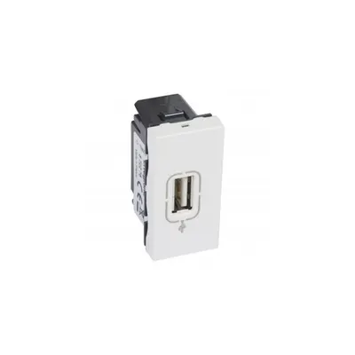 USB female priza Arteor - 1 module - alb