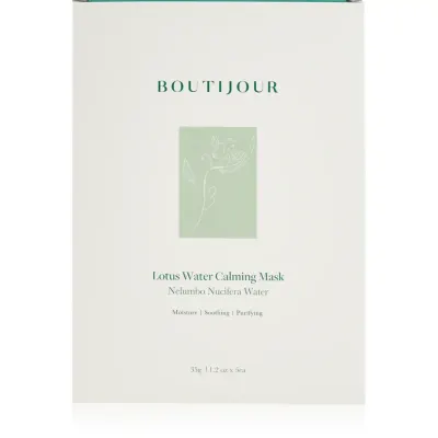 BOUTIJOUR Lotus Water Calming Mask mască textilă calmantă nutritie si hidratare 5x33 g